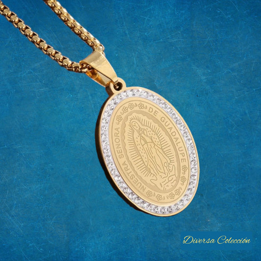 Collar Medalla Virgen De Guadalupe - Diversa Colección