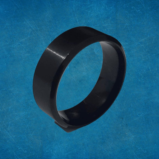 Anillo Liso Negro - Diversa Colección