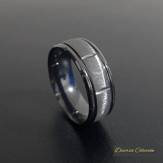 Anillo Tex Negro - Diversa Colección