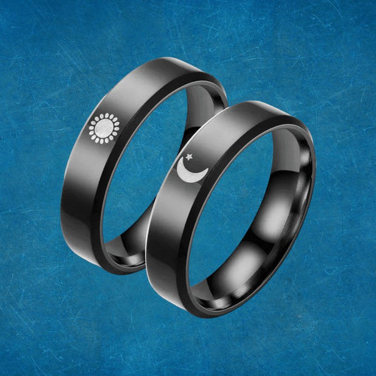 Anillos Sol & Luna Negros