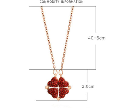 Collar Trébol & Corazón Doble Color - Diversa Colección