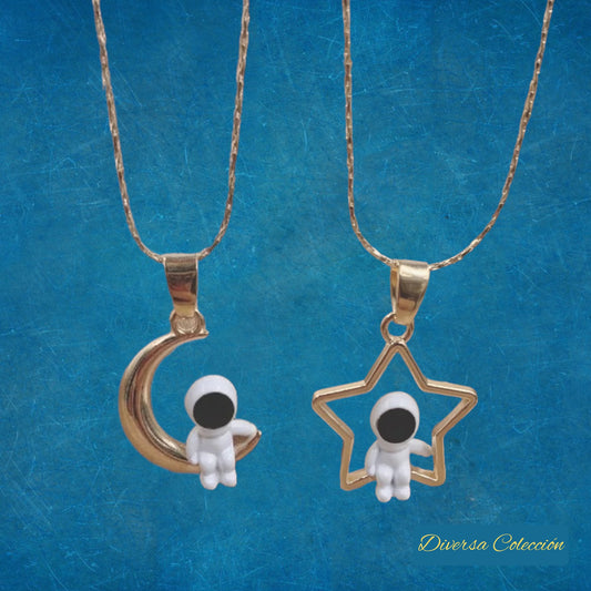 Collares Astronauta Star & Moon - Diversa Colección