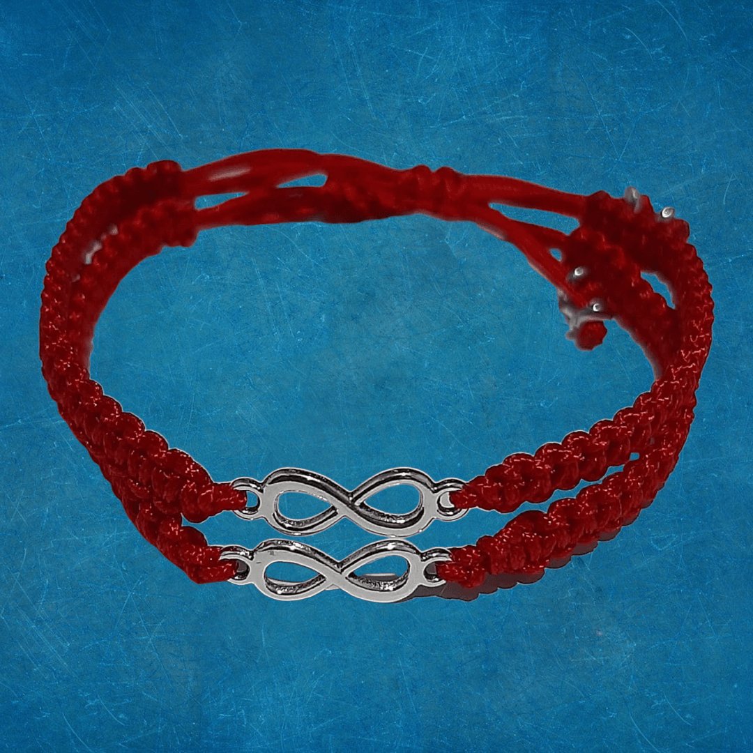 Pareja De Manillas Infinito Hilo Rojo - Diversa Colección