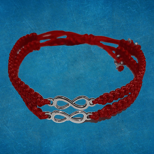 Pareja De Manillas Infinito Hilo Rojo - Diversa Colección
