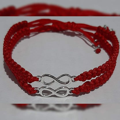 Pareja De Manillas Infinito Hilo Rojo - Diversa Colección